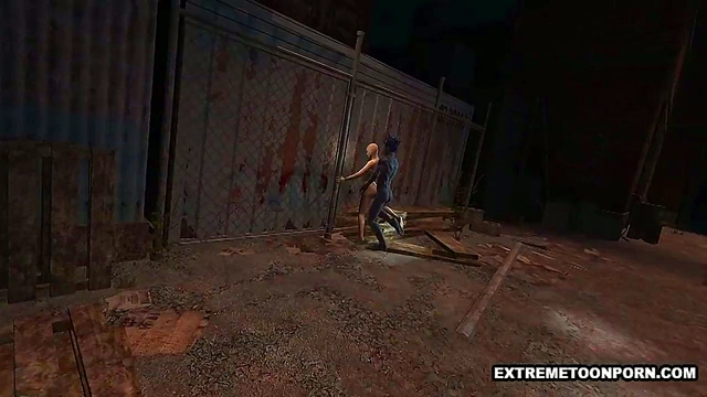 Shaved 3D Anime Babe Fucks Hardcore Outdoors With A Freaky Monster