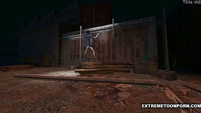 Shaved 3D Anime Babe Fucks Hardcore Outdoors With A Freaky Monster