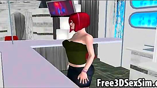 Foxy 3D Cartoon Babe Sucks & Fucks Black Stud For Interracial Fun