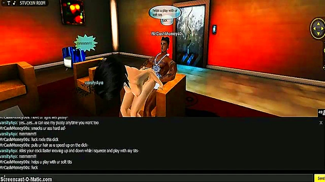 3D Cartoon AYA Rides Cock in Animatic Game Fantasy