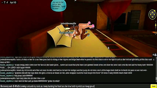 3D Anime Chick Gets Fucked In IMVU Game Bedroom Scene