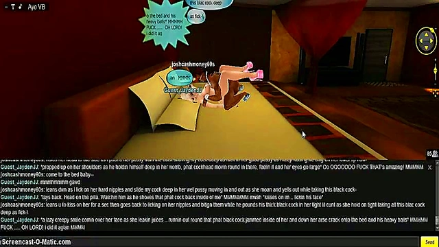 3D Anime Chick Gets Fucked In IMVU Game Bedroom Scene