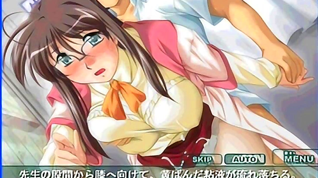 Amorous Professor Cherry Seduces Innocent Student In Eroge Anime