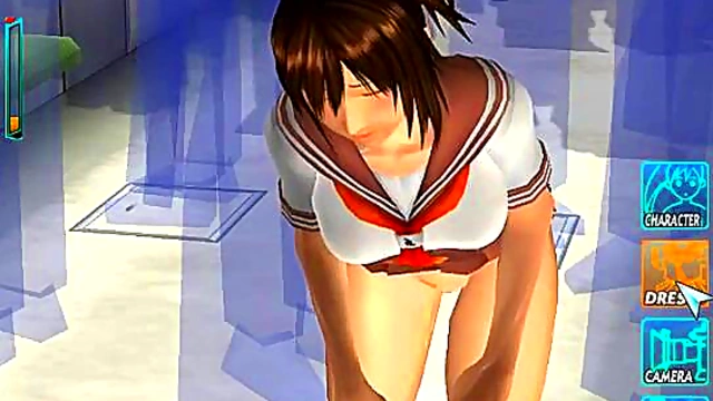 Horny Anime Chick Gets Impregnated in Subway After Steamy Blowjob Session