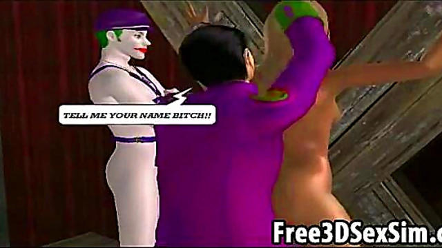Blonde Cartoon Beauty Gets Rough BDSM Action from Horny Jocker