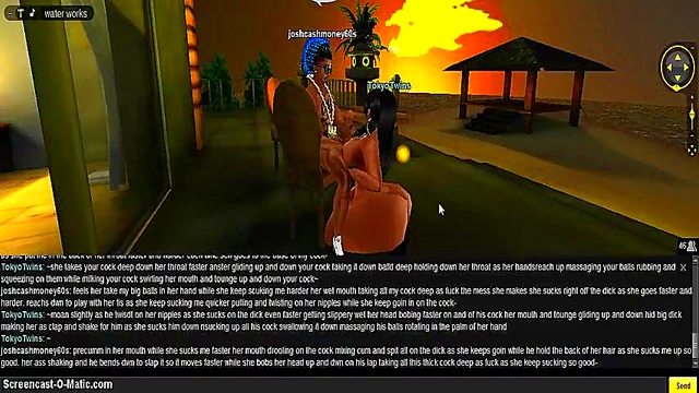 Horny 3D Anime Chick Seduces Gamer On Tokyo Beach House Floor