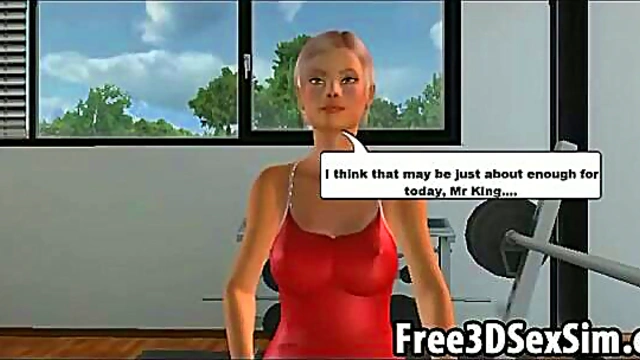 Sexy 3D Anime Babe Motivates Her Man To Workout For Hot Fun