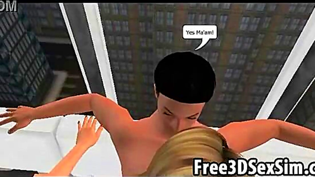 Foxy 3D Cartoon Secretary Sucks Cock & Gets Fucked Hardcore In The Office