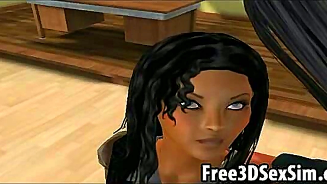 Hot 3D Cartoon Honey Gets Fucked Hard After Class For Intense Orgasm