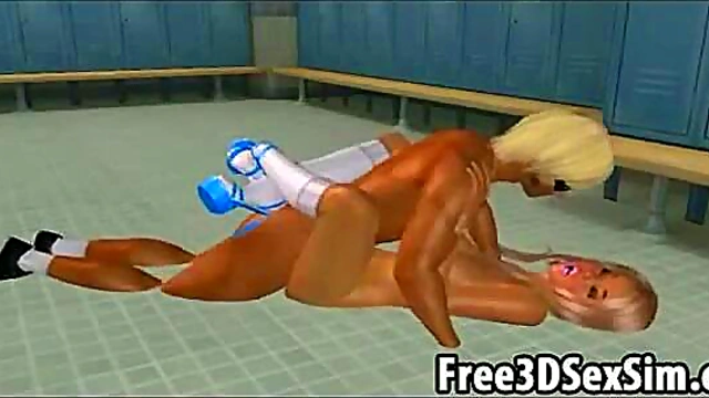 Two Sexy 3D Cartoon Babes Get Fucked Hard In Anime Group Action