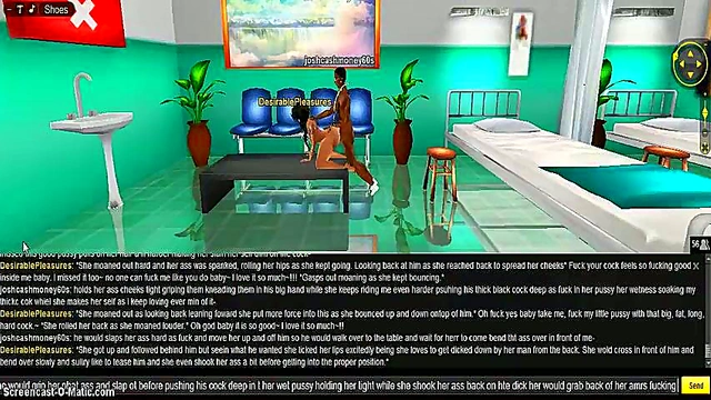 Hentai Game IMVU – 3D Animated Couple Enjoy Intense DP Clinic Action