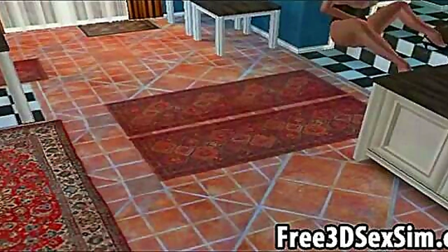 Sexy 3D Cartoon Ebony Lesbians Explore Passionate Pleasure Together