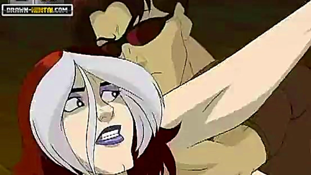 Rogue's X-Men Fantasy – Teen Gym Blowjob Ends With Wet FacialCum