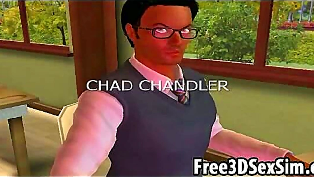 Two 3D Cartoon Girls Suck Cock & Get Fucked Hardcore Group Hentai Anime Action