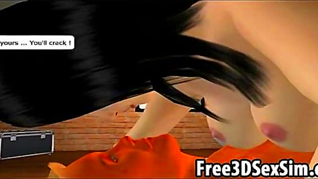3D Cartoon Brunette Sucks Dick & Gets Fucked Hardcore Anime Style