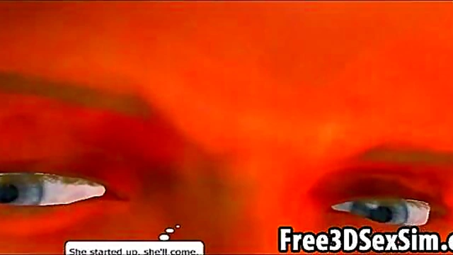 3D Cartoon Brunette Sucks Dick & Gets Fucked Hardcore Anime Style