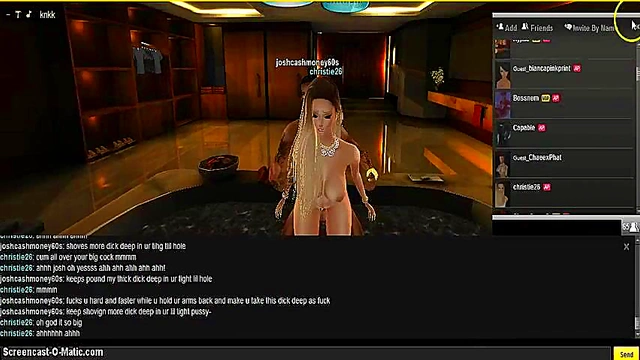 Christie Takes a Steamy Shower in 3D Hentai Game Animation