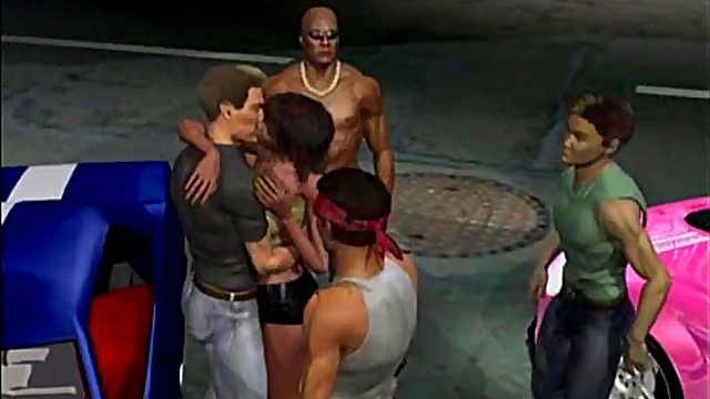 Busty Anime Girl Gets Pleased With High-Speed Car Action & Pussy Licking