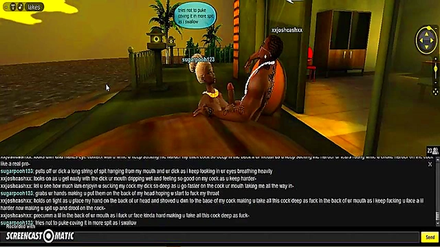 Sensual 3D Anime Couple Enjoy Intimate Moments at Sugar Beach House