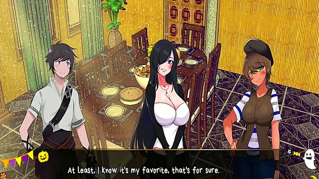 Succubus Seductress Gives Sneaky Tabletop Footjob in Horror Mansion Anime