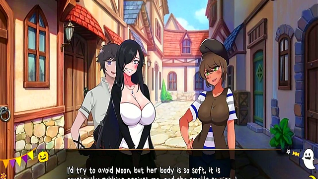 Succubus Seductress Gives Sneaky Tabletop Footjob in Horror Mansion Anime