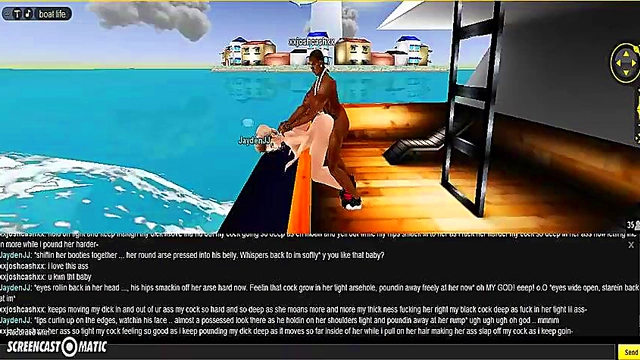 Horny 3D Anime Chick Rides Dick in Boat for Steamy Anal Sex Scene