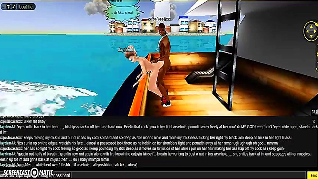 Horny 3D Anime Chick Rides Dick in Boat for Steamy Anal Sex Scene