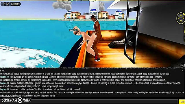 Horny 3D Anime Chick Rides Dick in Boat for Steamy Anal Sex Scene