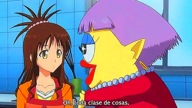 Hentai Anime Couple Engages in Ecchi To LoveRu Scene