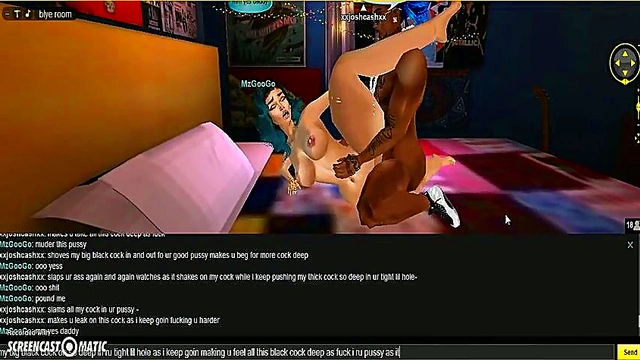 3D Anime Chick Gets Wild in IMVU Game for Steamy Porn Action
