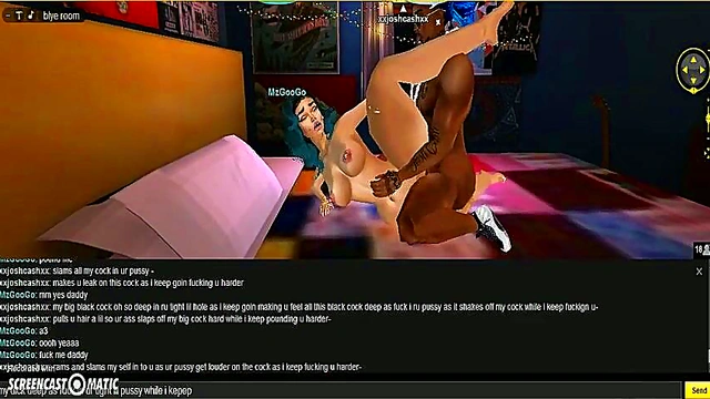 3D Anime Chick Gets Wild in IMVU Game for Steamy Porn Action