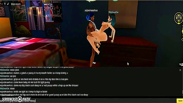 3D Anime Chick Gets Wild in IMVU Game for Steamy Porn Action