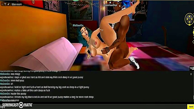 3D Anime Chick Gets Wild in IMVU Game for Steamy Porn Action
