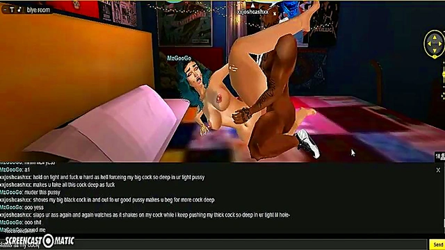 3D Anime Chick Gets Wild in IMVU Game for Steamy Porn Action