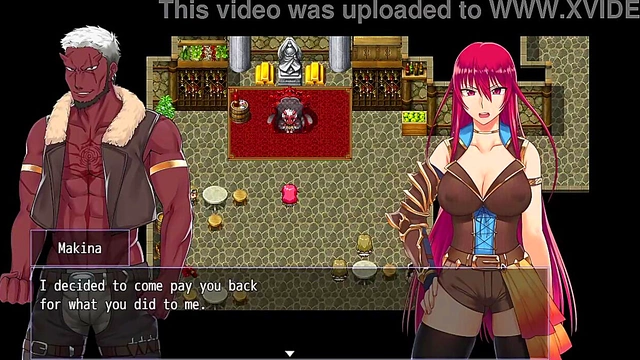 Makina Seduces Bardo in Steamy Game Anime Scene