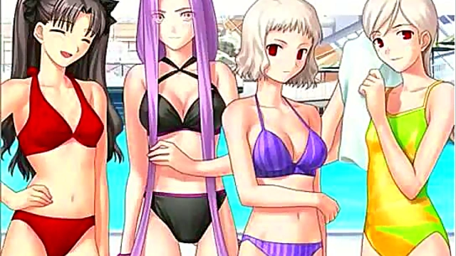 Horny Anime Chick Seduces With Ecchi Fan Service For Hot Hentai Action