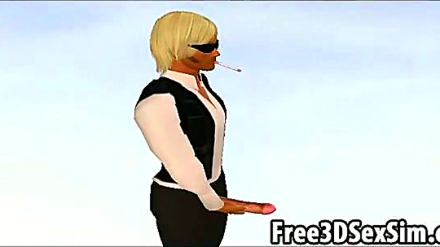 Redhead Flight Attendant Gets Fucked Hardcore in Seductive 3D Anime Action