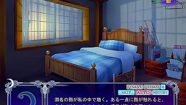 Amamiya Sena Seduces You Under the Moon in Mesmerizing Hentai Game Scene