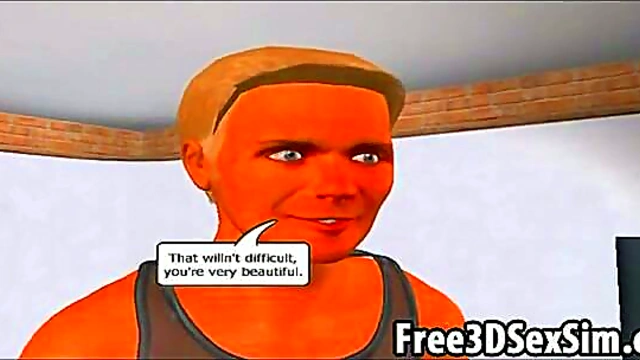 Sexy 3D Brunette Cartoon Babe Poses Seductively for Steamy Photo Shoot