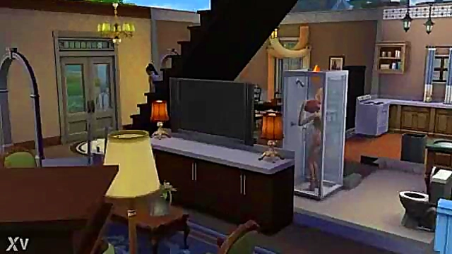 Hentai Anime Sims Shower Scene With Sexy Seduction And Pleasure