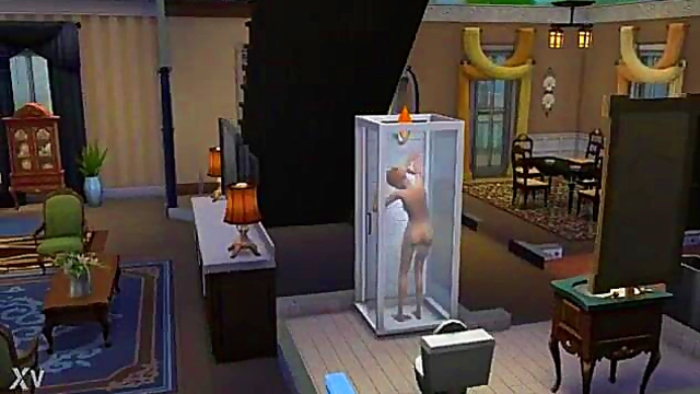Hentai Anime Sims Shower Scene With Sexy Seduction And Pleasure