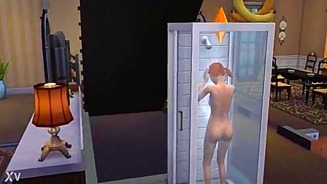 Hentai Anime Sims Shower Scene With Sexy Seduction And Pleasure