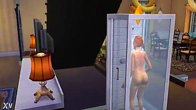 Hentai Anime Sims Shower Scene With Sexy Seduction And Pleasure