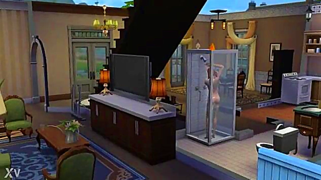 Hentai Anime Sims Shower Scene With Sexy Seduction And Pleasure