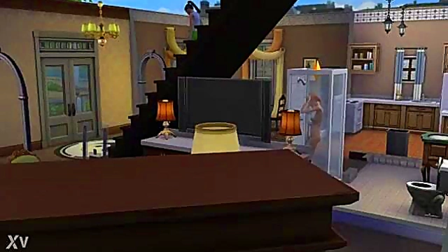 Hentai Anime Sims Shower Scene With Sexy Seduction And Pleasure