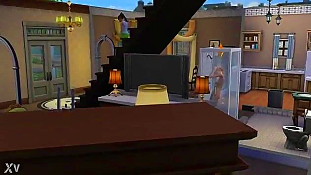 Hentai Anime Sims Shower Scene With Sexy Seduction And Pleasure