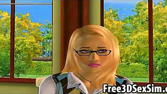 Ebony Babe Gets Her Tight Pussy Licked Hotly In Steamy 3D Hentai Action