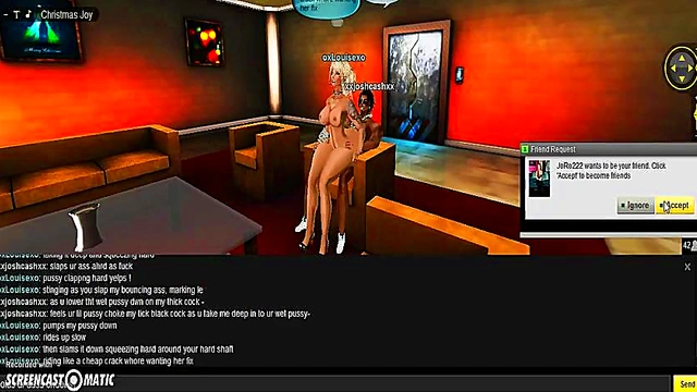 Louise X-Mas – 3D Anime Chick Gets Animated Porn Action