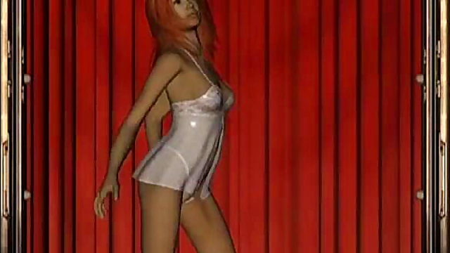 Redhead in White Lingerie Teases With Hardcore Blowjob & Big Tits