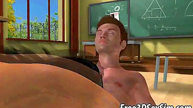 Double Team Seduction – Hot 3D Babe Gets Hardcore Action in Classroom